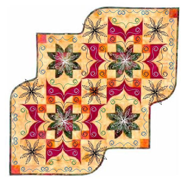 Victorian Table Runner Quilting Designs
